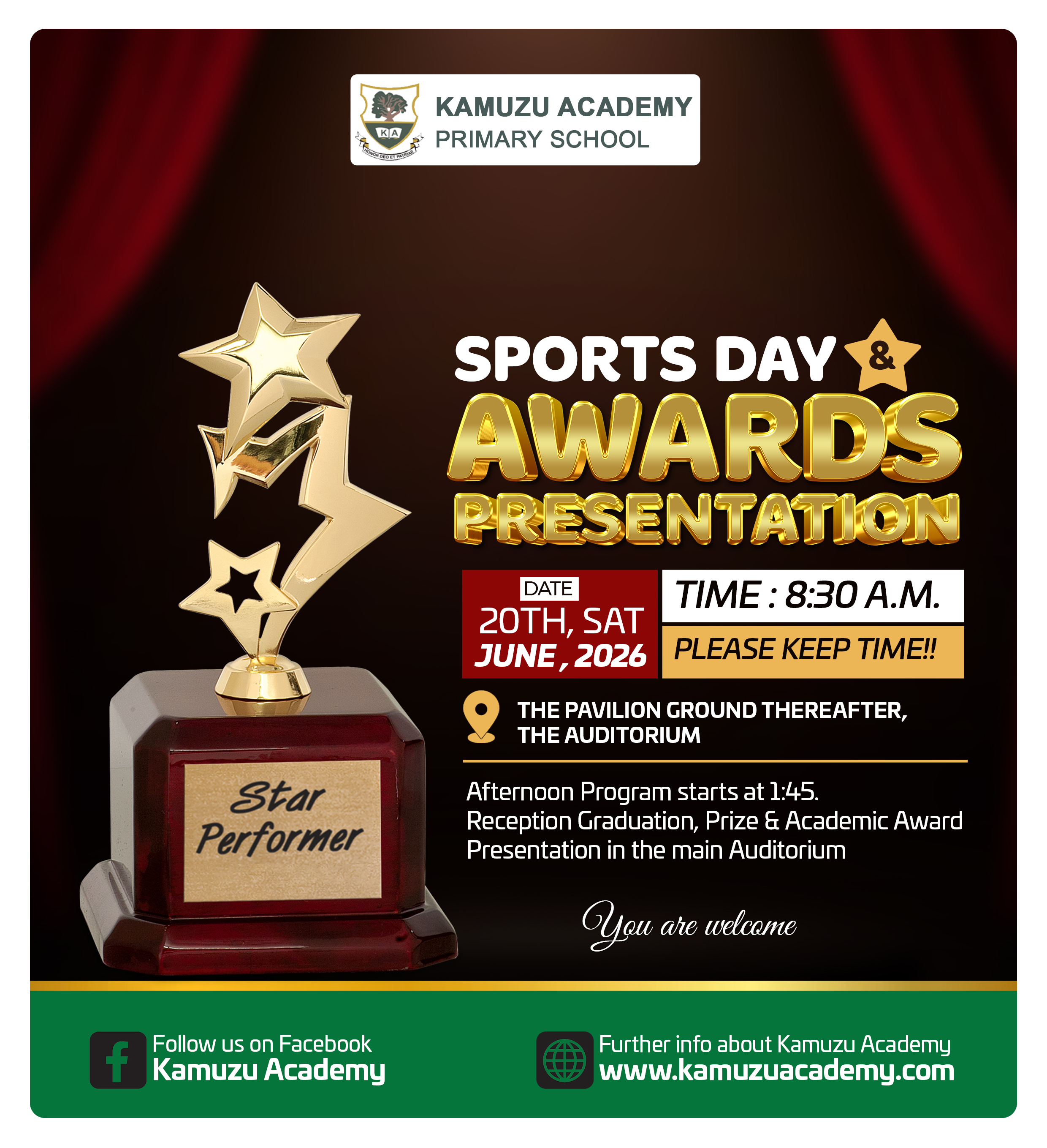 Kamuzu Academy Primary School  Sports and Awards Presentation